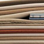 poskładane płachty materiałów